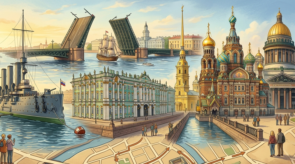 Маршрут по Санкт-Петербургу — что посмотреть и куда сходить в Санкт-Петербурге